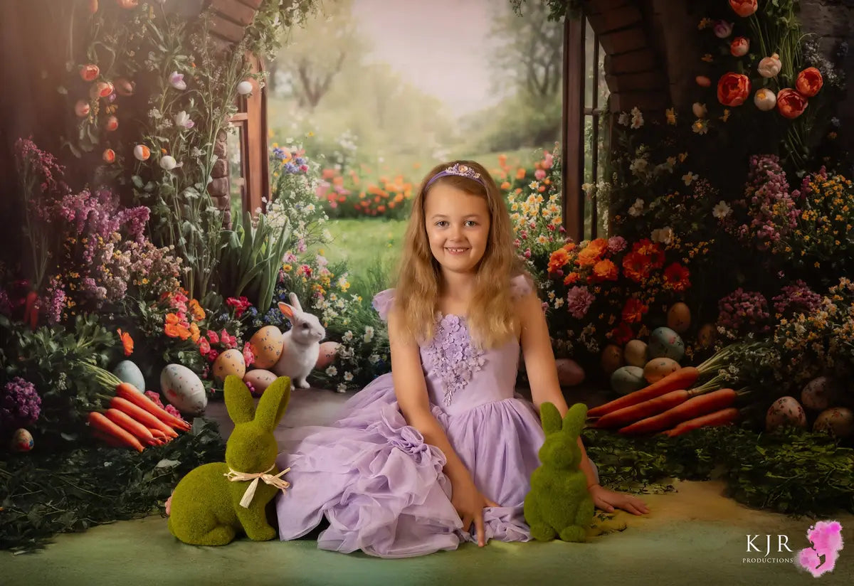 Kate Easter Garden Bunny Flower Arch Backdrop Designed by Emetselch