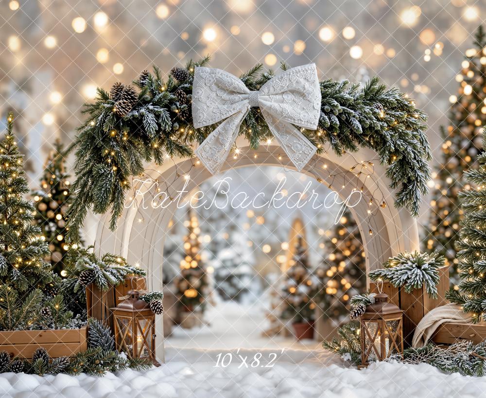 Kate Winter Christmas Arch Snowy Backdrop Designed by Emetselch -UK