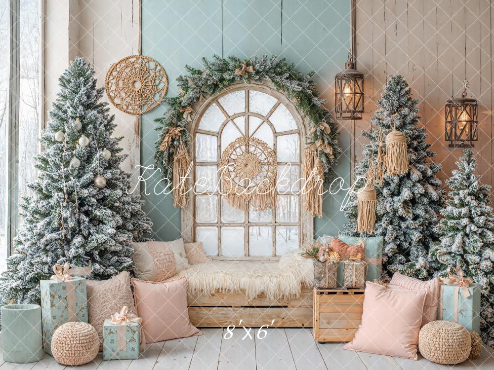 Kate Christmas Trees Window Room Backdrop Designed by Emetselch