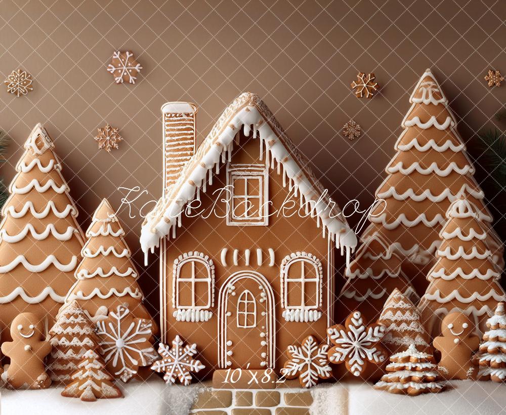 Kate Christmas Gingerbread Trees Backdrop Designed by Mandy Ringe Photography -UK