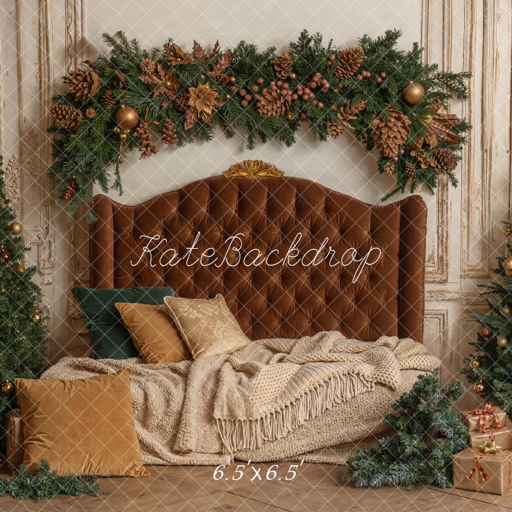 Kate Cozy Christmas Headboard Wall Backdrop Designed by Emetselch