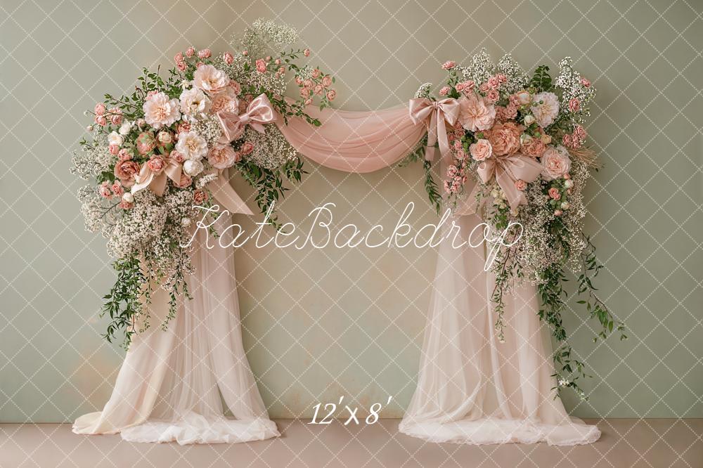 Kate Fine Art Flower Pink Roses Drapes Backdrop Designed by Emstselch
