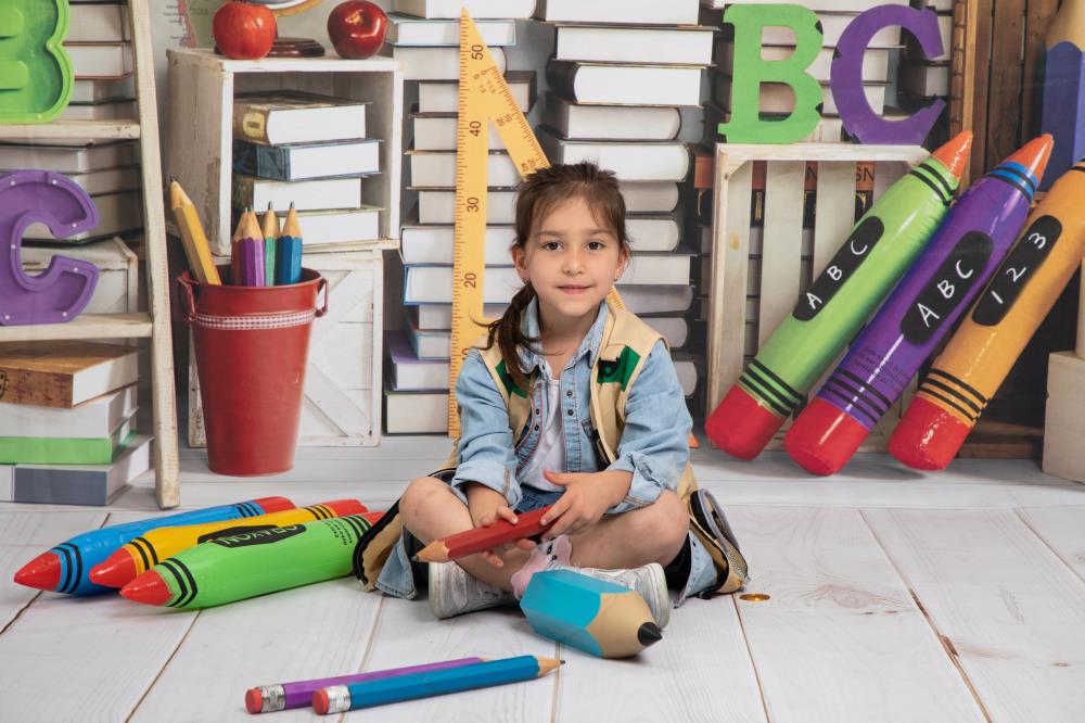 Kate Back to School World Map Backdrop Designed by Emetselch -UK