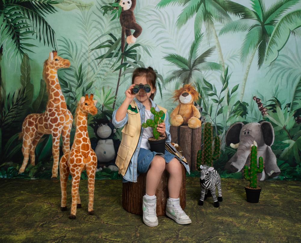 Kate Cake Smash Jungle Animals Backdrop Designed by Emetselch -UK