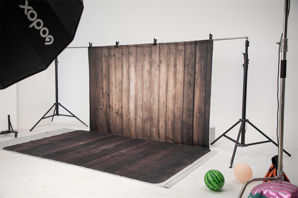 Kate Retro Style Dark Brown Wood Wall Backdrops