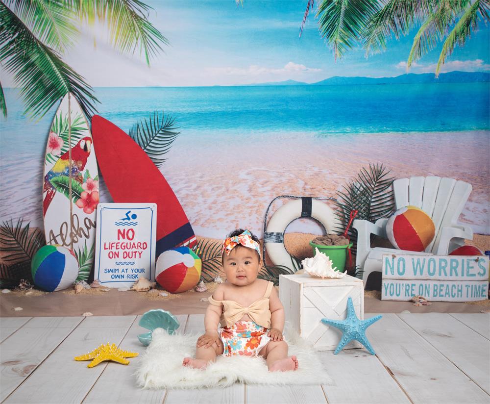 Kate Beach Day Sea Summer Backdrop for Photography Designed by Megan Leigh Photography -UK