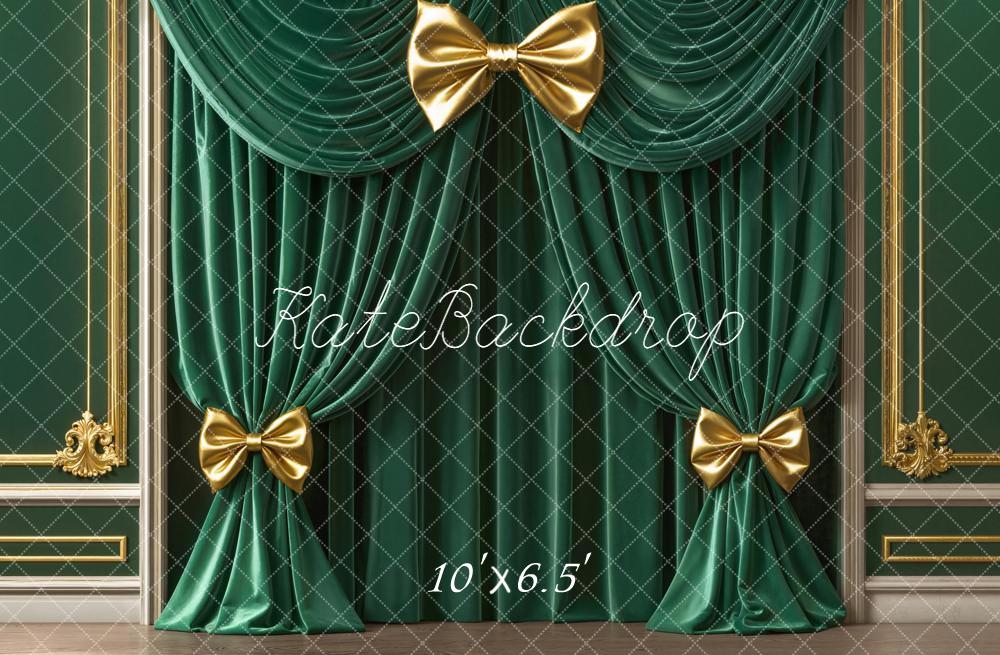Kate Green Curtain Gold Frame Backdrop Designed by Emetselch -UK