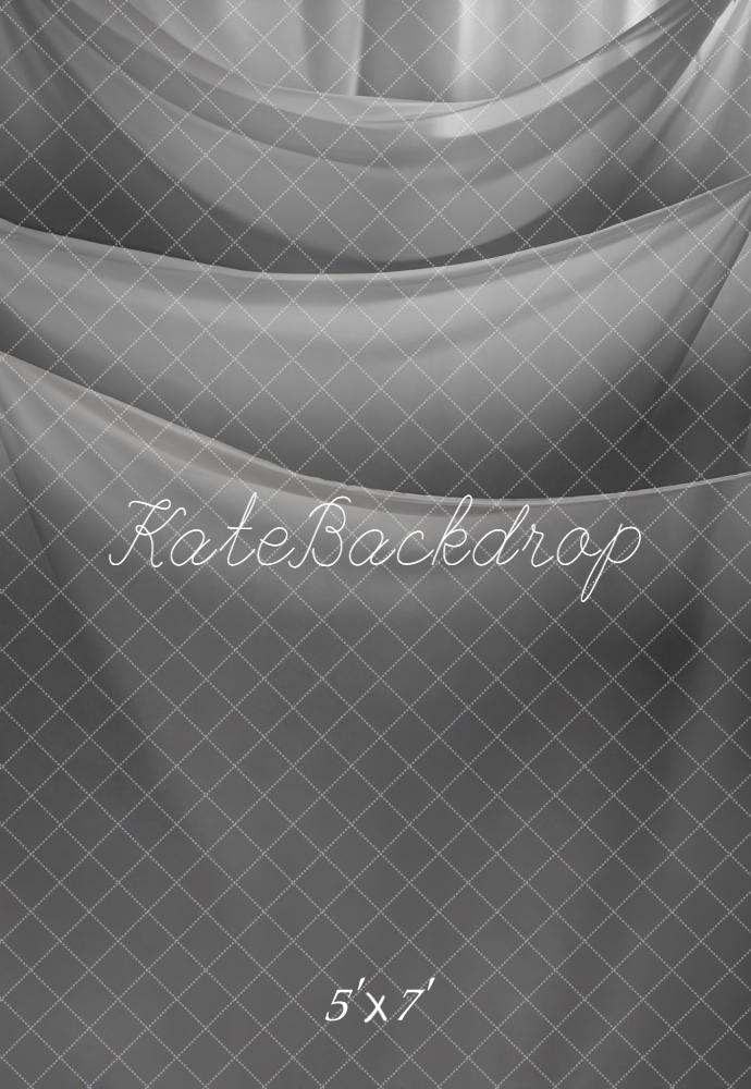 Kate Grey Draped Curtains Backdrop Designed by Emetselch -UK