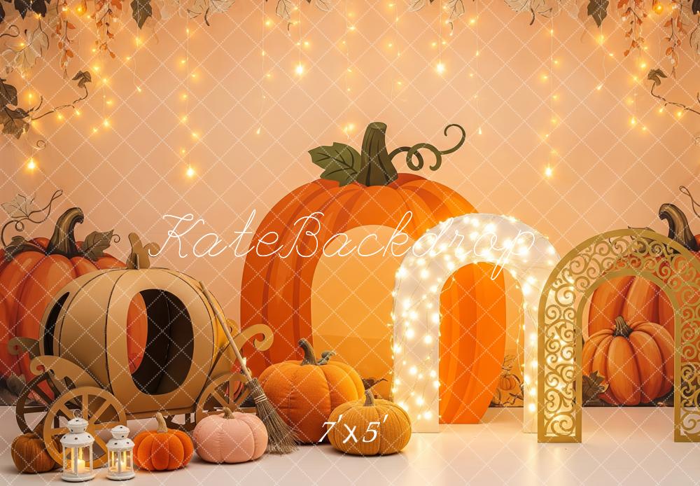 Kate Pumpkin Carriage Fairy Tale Autumn Backdrop Designed by Patty Robert
