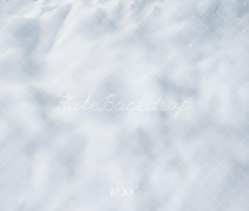 Kate Snowy Ground Texture White Fleece Backdrop Designed by Emetselch -UK