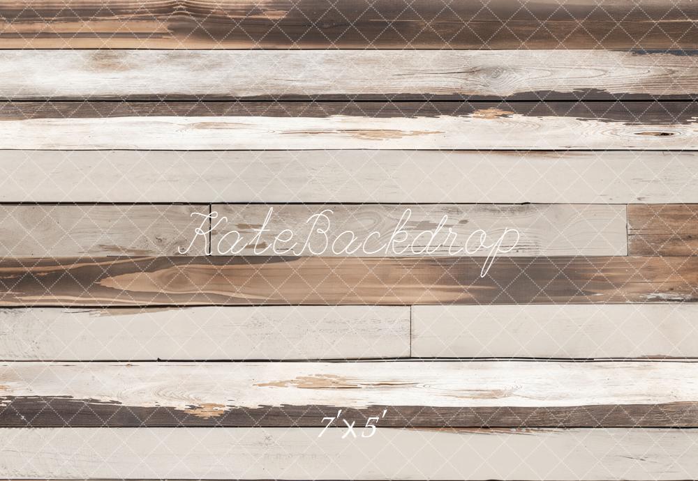 Kate Vintage Wood Planks Neutral Backdrop Designed by Emetselch