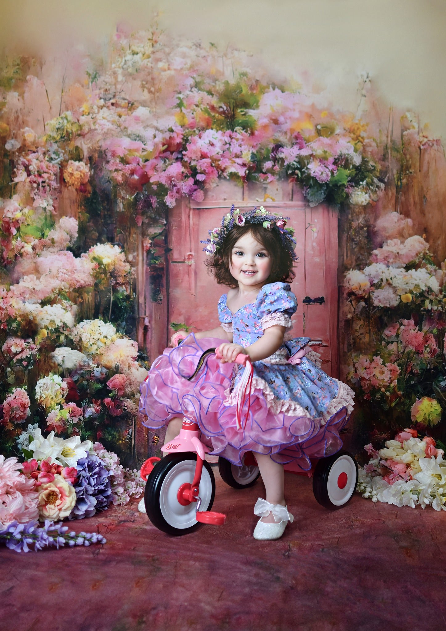 Kate Sweep Spring Blooming Flowers Door Backdrop for Photography -UK