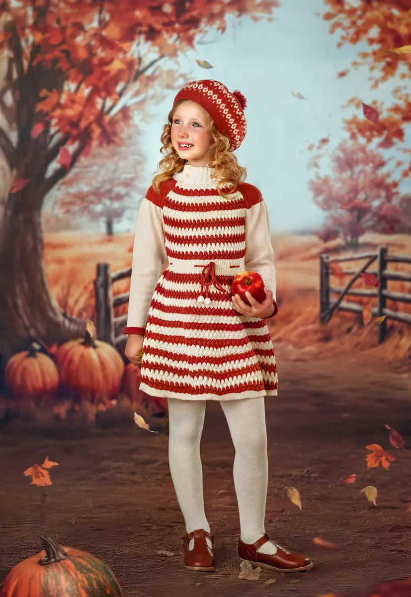 Kate Autumn Maple Leaves Forest Field Pumpkin Path Backdrop Designed by GQ -UK