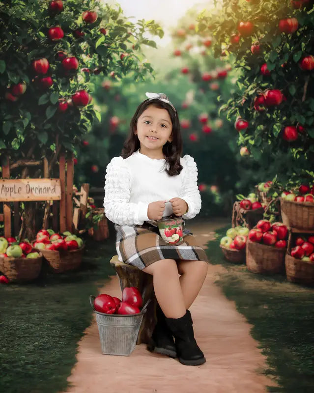 Kate Apple Orchard Backdrop+Garden Path Greenery Floor Backdrop -UK
