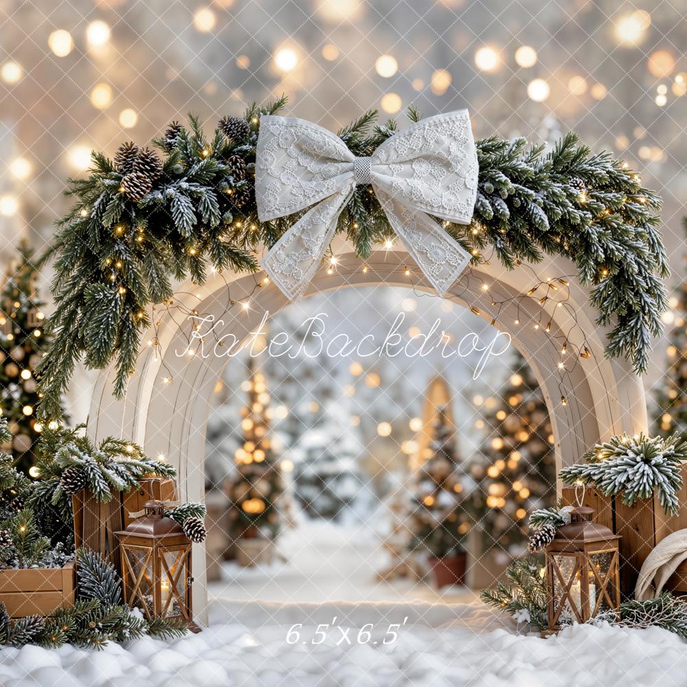 Kate Winter Christmas Arch Snowy Backdrop Designed by Emetselch -UK