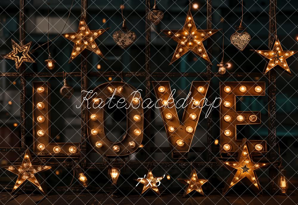 Kate Love Marquee Lights Stars Backdrop Designed by Emetselch