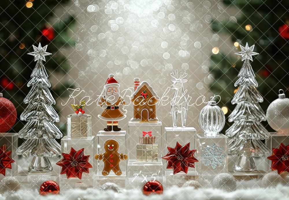 Kate Christmas Crystal Trees Presents Bokeh Backdrop Designed by Mini MakeBelieve -UK