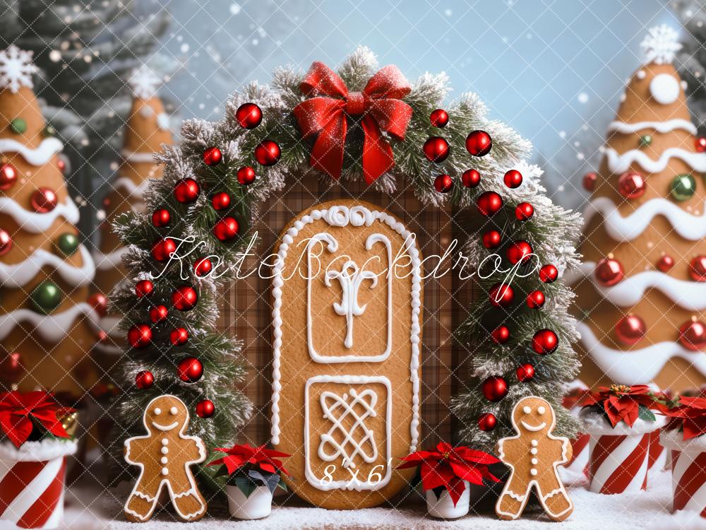 Kate Christmas Gingerbread House Garland Backdrop Designed by Mini MakeBelieve -UK
