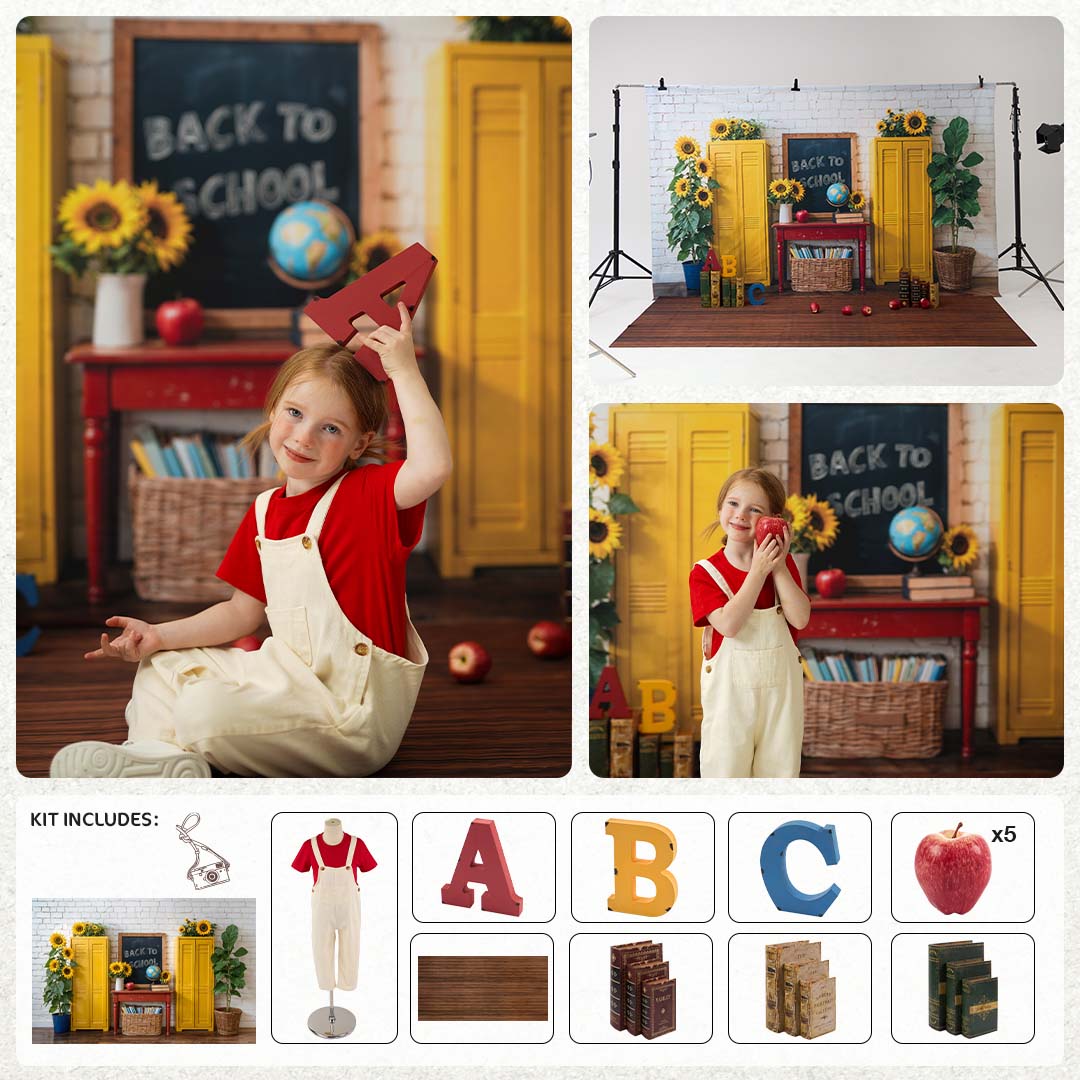 Kate Back to School Blackboard ABC Photo Kit -UK