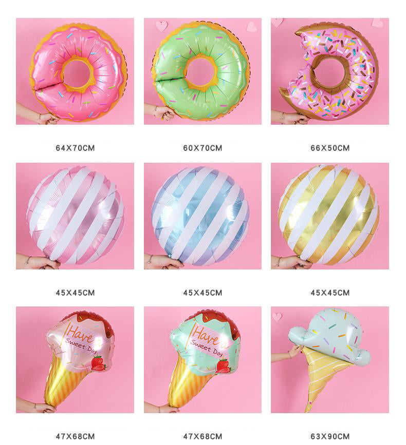Kate Donut Candy Ice Cream Inflatable Props Set 14pcs