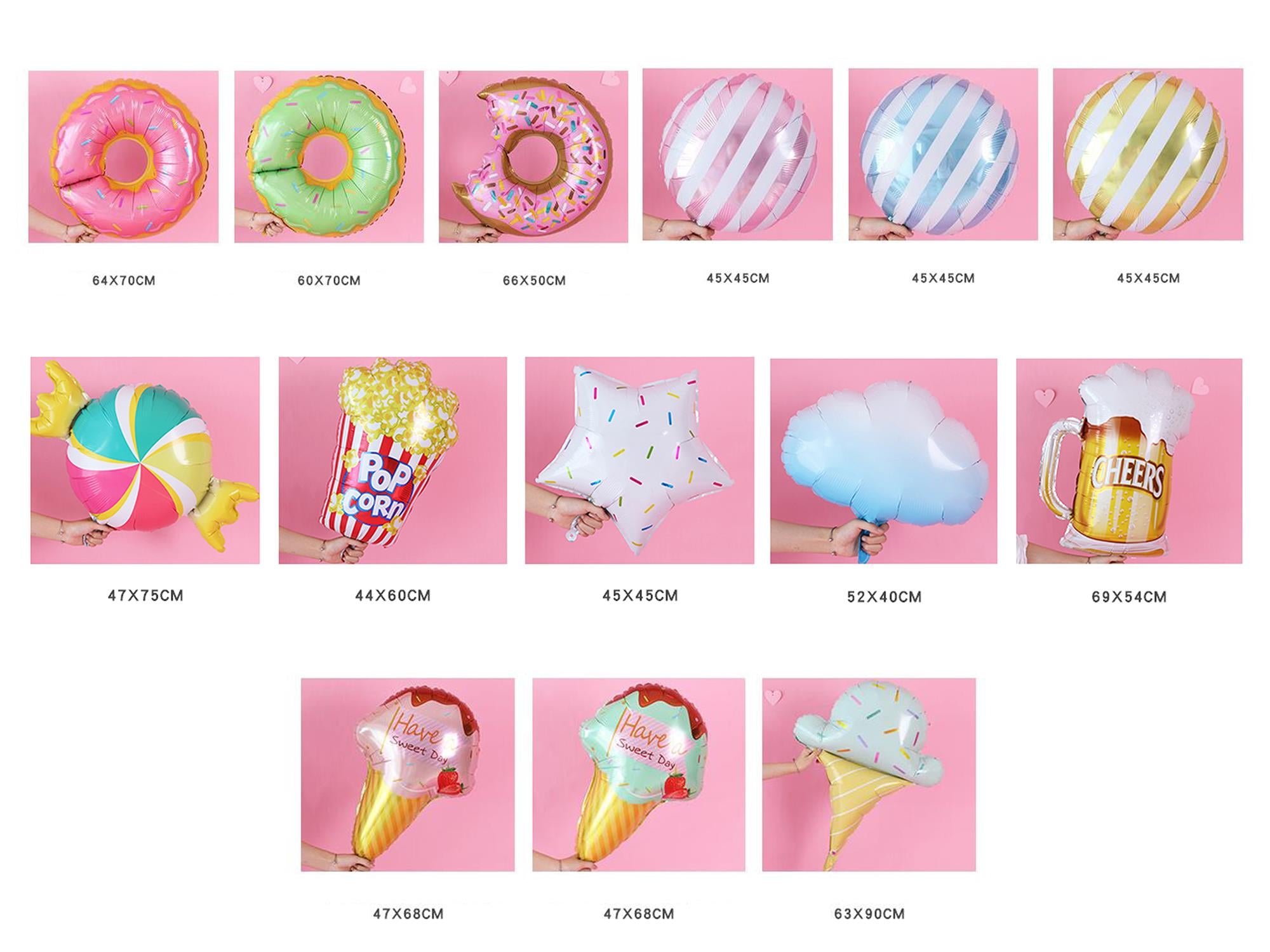 Kate Donut Candy Ice Cream Inflatable Props Set 14pcs