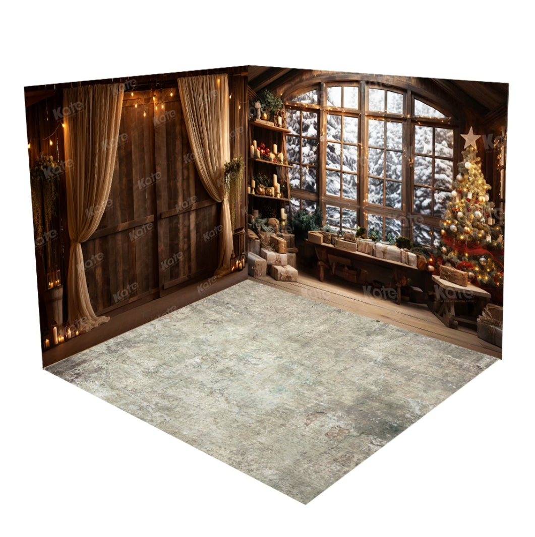 Kate Christmas Tree Winter Snow Wood Room Set