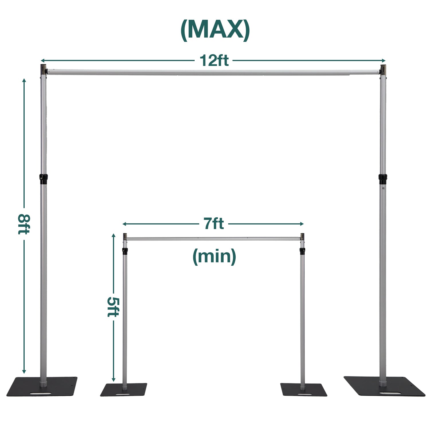 Kate Heavy-duty 12*8ft Adjustable Photographic High-quality Aluminum Alloy Backdrop  and Seamless Paper Display Stand