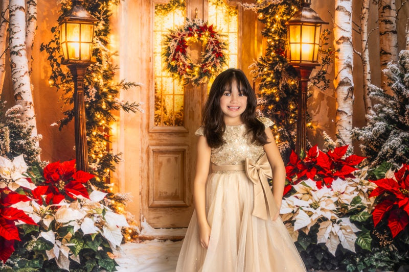Kate Christmas Door Garland Tree Backdrop Designed by Emetselch