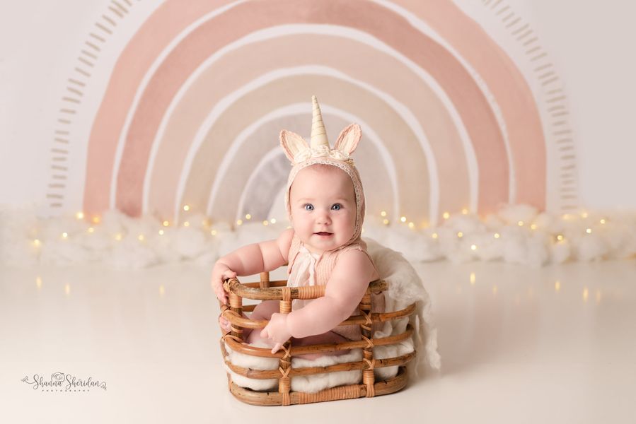 Kate Boho Rainbow Fleece Backdrop Designed by Mandy Ringe Photography