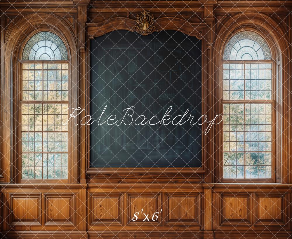 Kate Blackboard Windows Vintage Fleece Backdrop Designed by Emetselch -UK