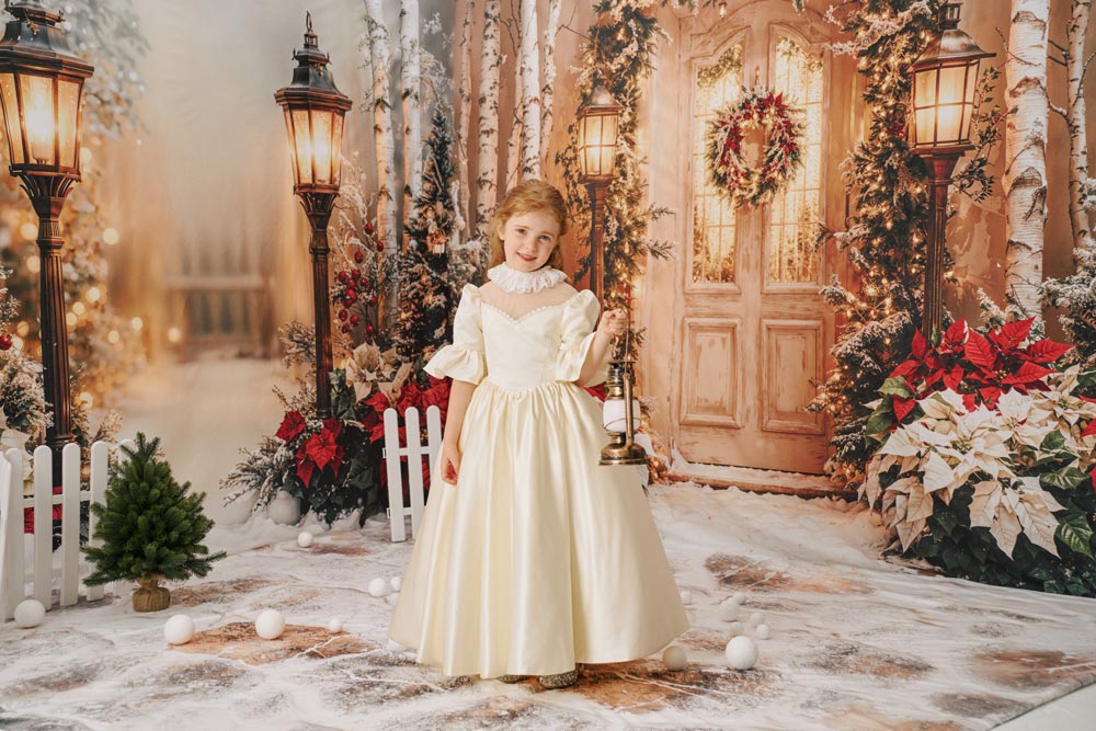 Kate Christmas Door Garland Poinsettia Tree Room Set -UK