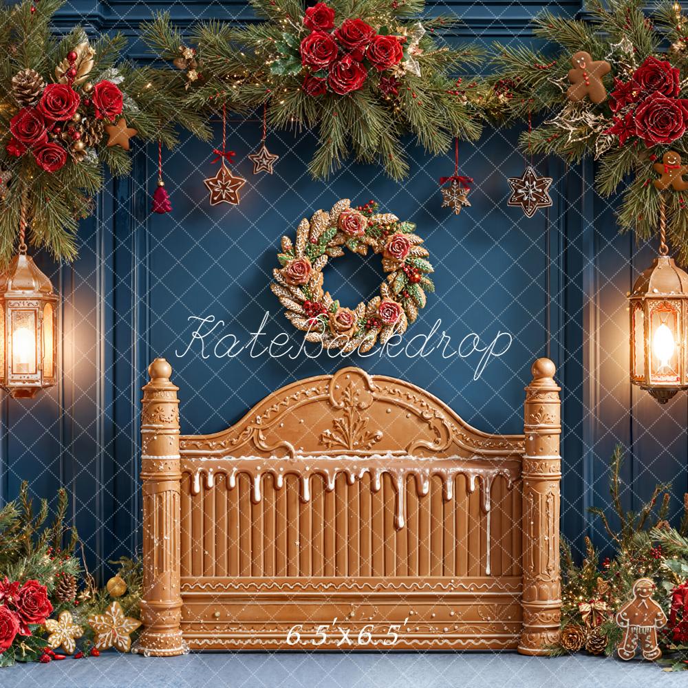 Kate Christmas Gingerbread Headboard Garland Backdrop Designed by Emetselch