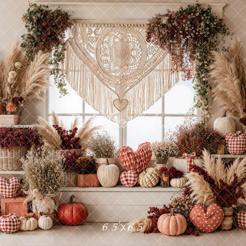Kate Autumn Boho Pumpkins Backdrop Designed by Emetselch -UK