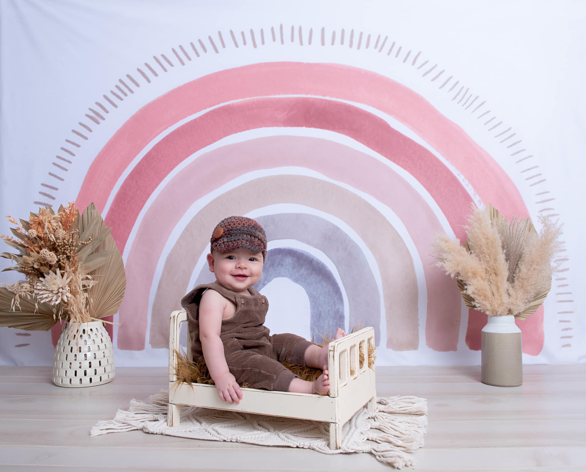 Kate Boho Rainbow Fleece Backdrop Designed by Mandy Ringe Photography -UK