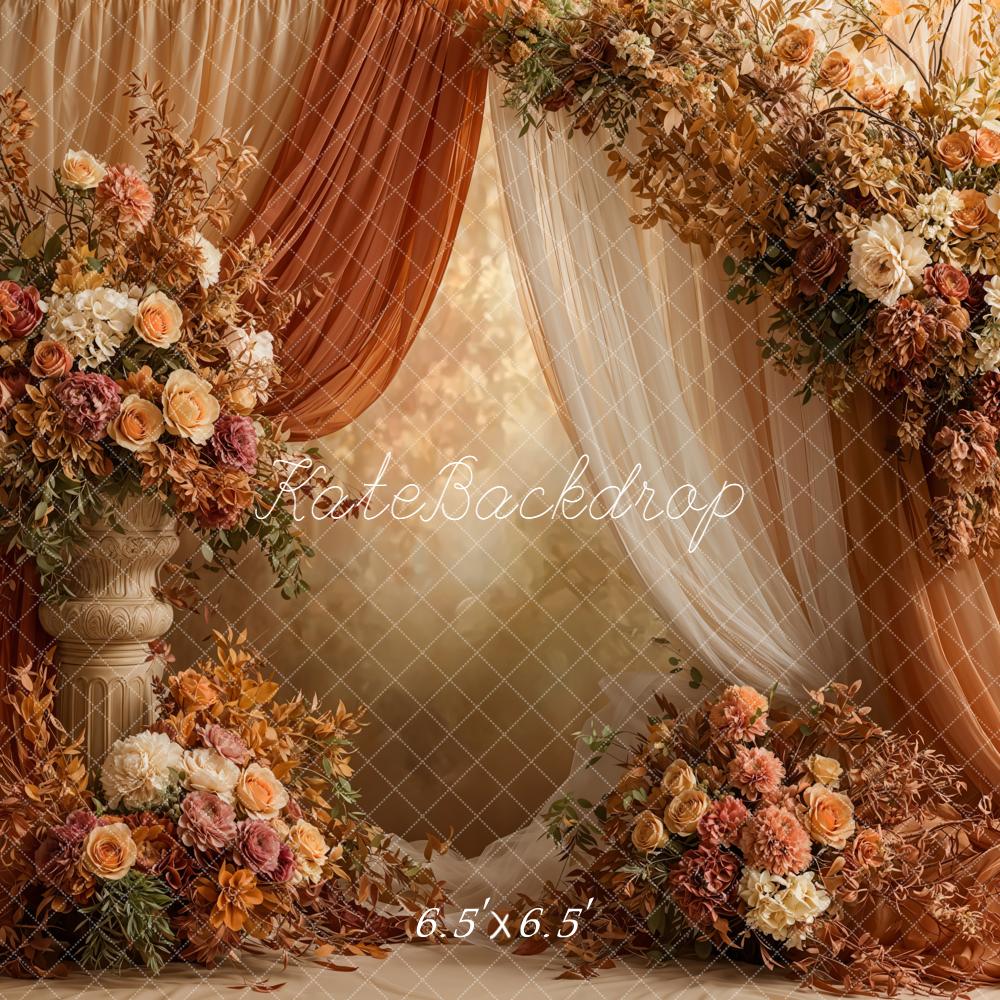 Kate Autumn Flower Arch Vintage Backdrop Designed by Emetselch -UK