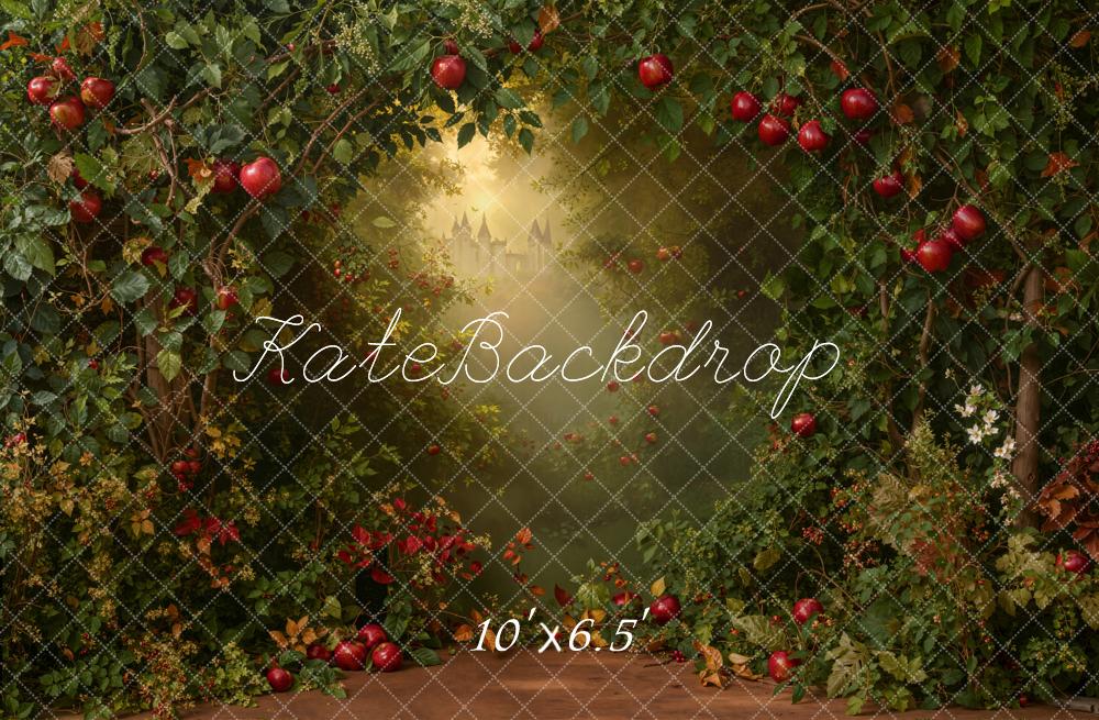 Kate Forest Apples Castle Fleece Backdrop Designed by Emetselch -UK