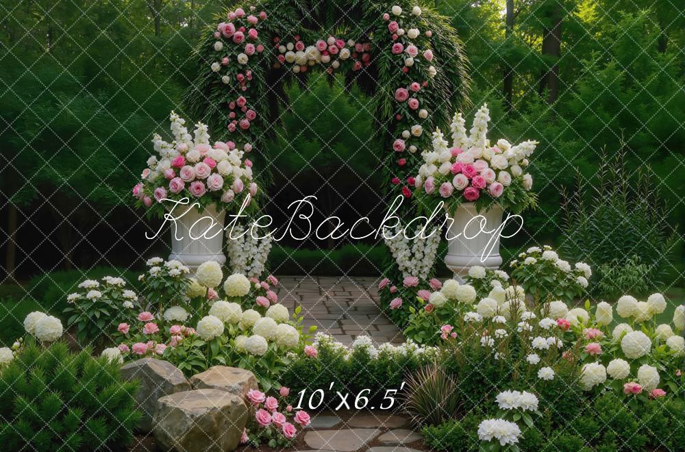 Kate Flower Arch Garden Pathway Backdrop Designed by Mini MakeBelieve -UK