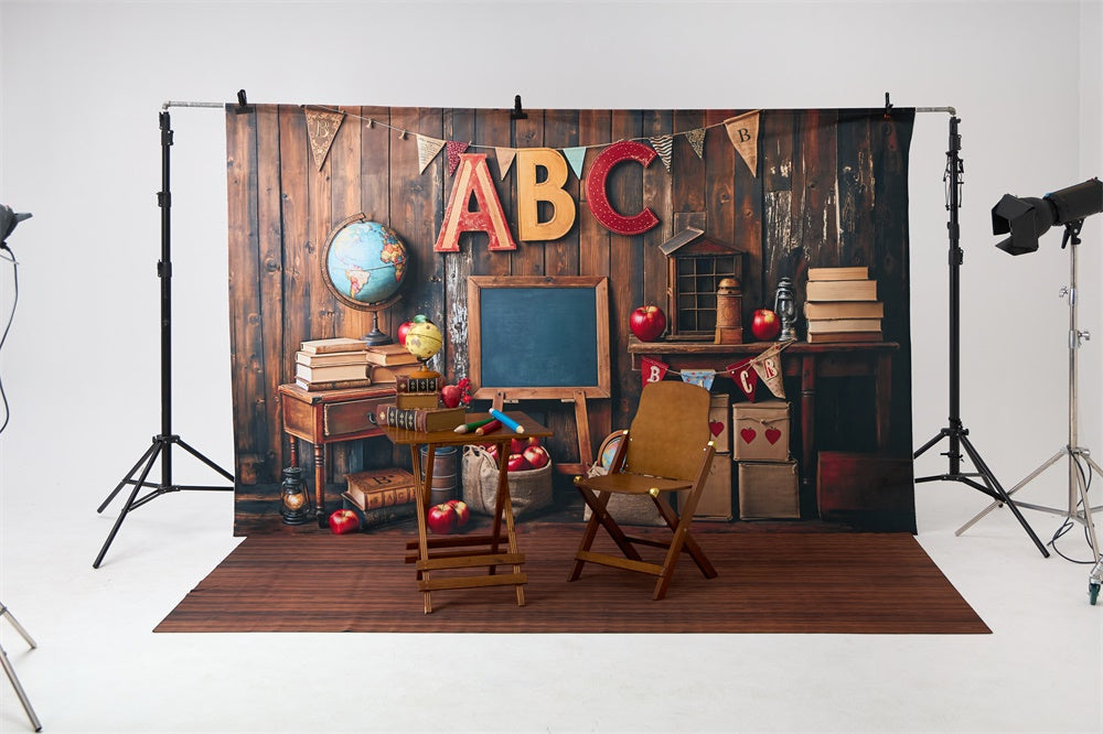 Kate Back to School Classroom ABC Globe Blackboard Photo Kit