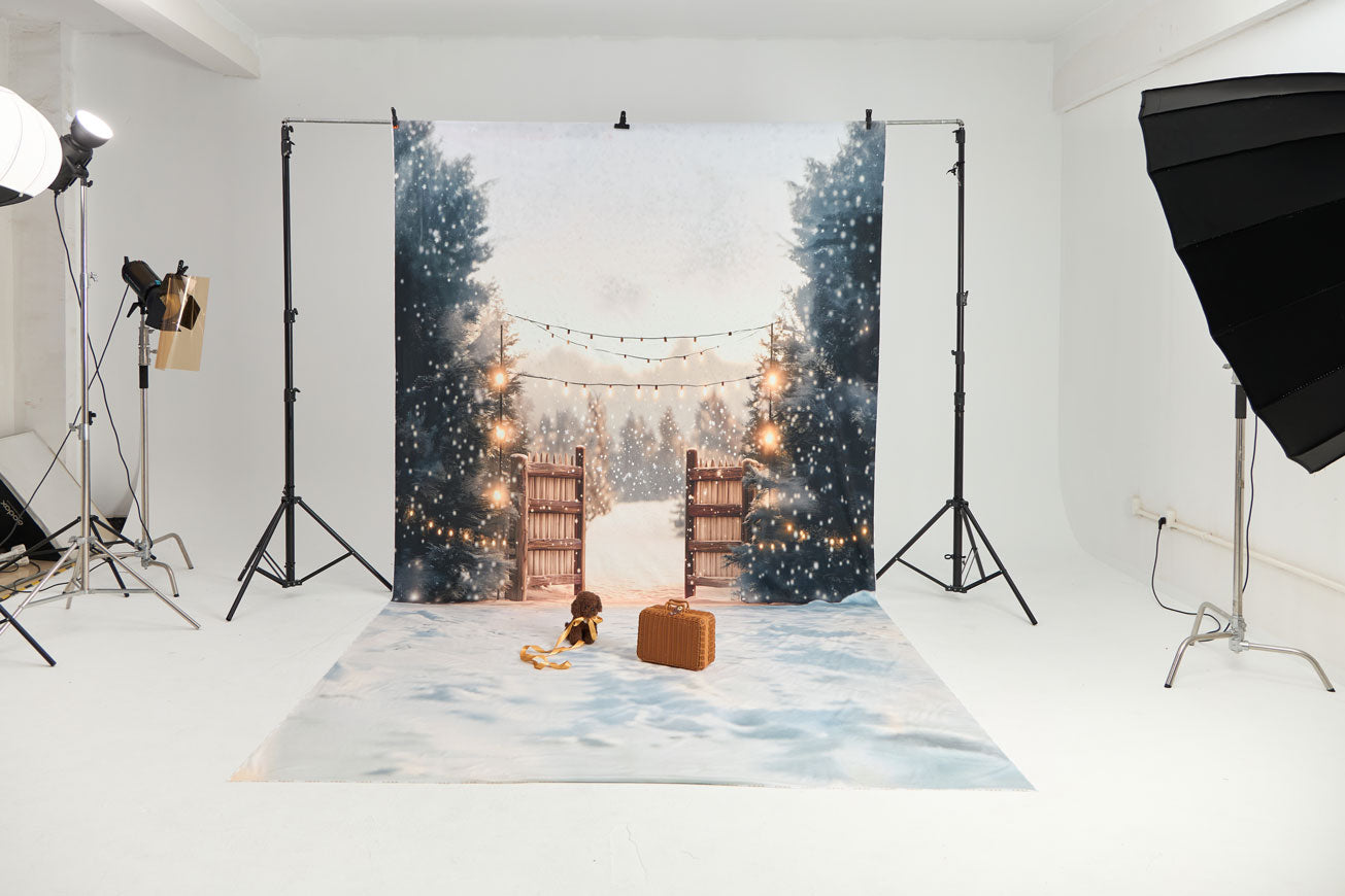 On Sale Kate Christmas Snow Farm Backdrop Designed by Emetselch -UK