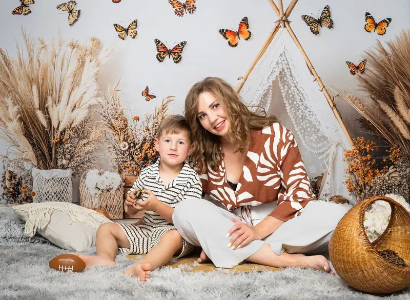 Kate Autumn Boho Butterfly Teepee Backdrop Designed by Emetselch -UK