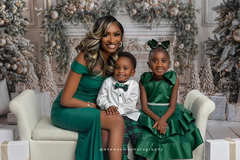 Kate Christmas White Vintage Brick Fireplace Room Set -UK