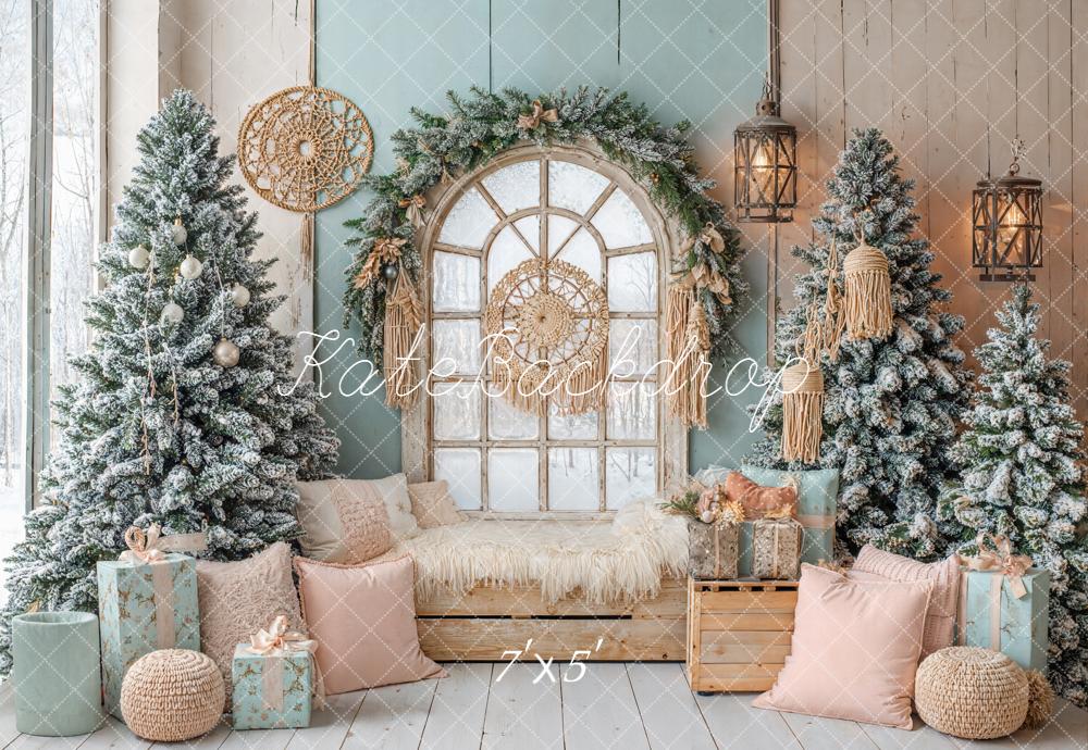 Kate Christmas Trees Window Room Backdrop Designed by Emetselch