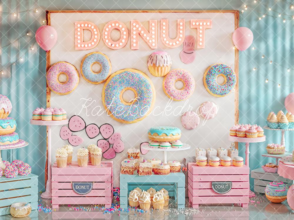 Kate Donut Cakes Smash Pastel Backdrop Designed by Emetselch -UK
