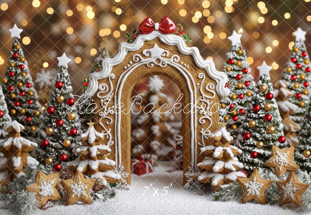 Kate Christmas Gingerbread Arch Biscuit Trees Backdrop Designed by Mini MakeBelieve -UK