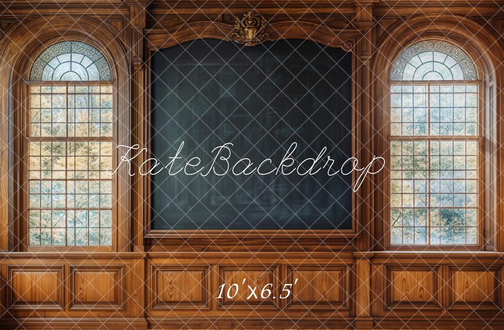 Kate Blackboard Windows Vintage Fleece Backdrop Designed by Emetselch -UK