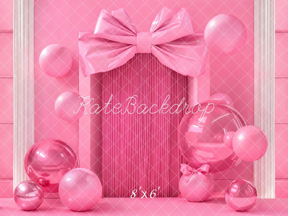 Kate Pink Gift Box Balloons Backdrop Designed by Emetselch
