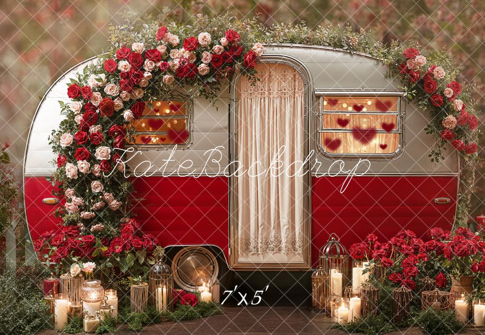 Kate Valentine Caravan Candles Romantic Floral Backdrop Designed by Emetselch