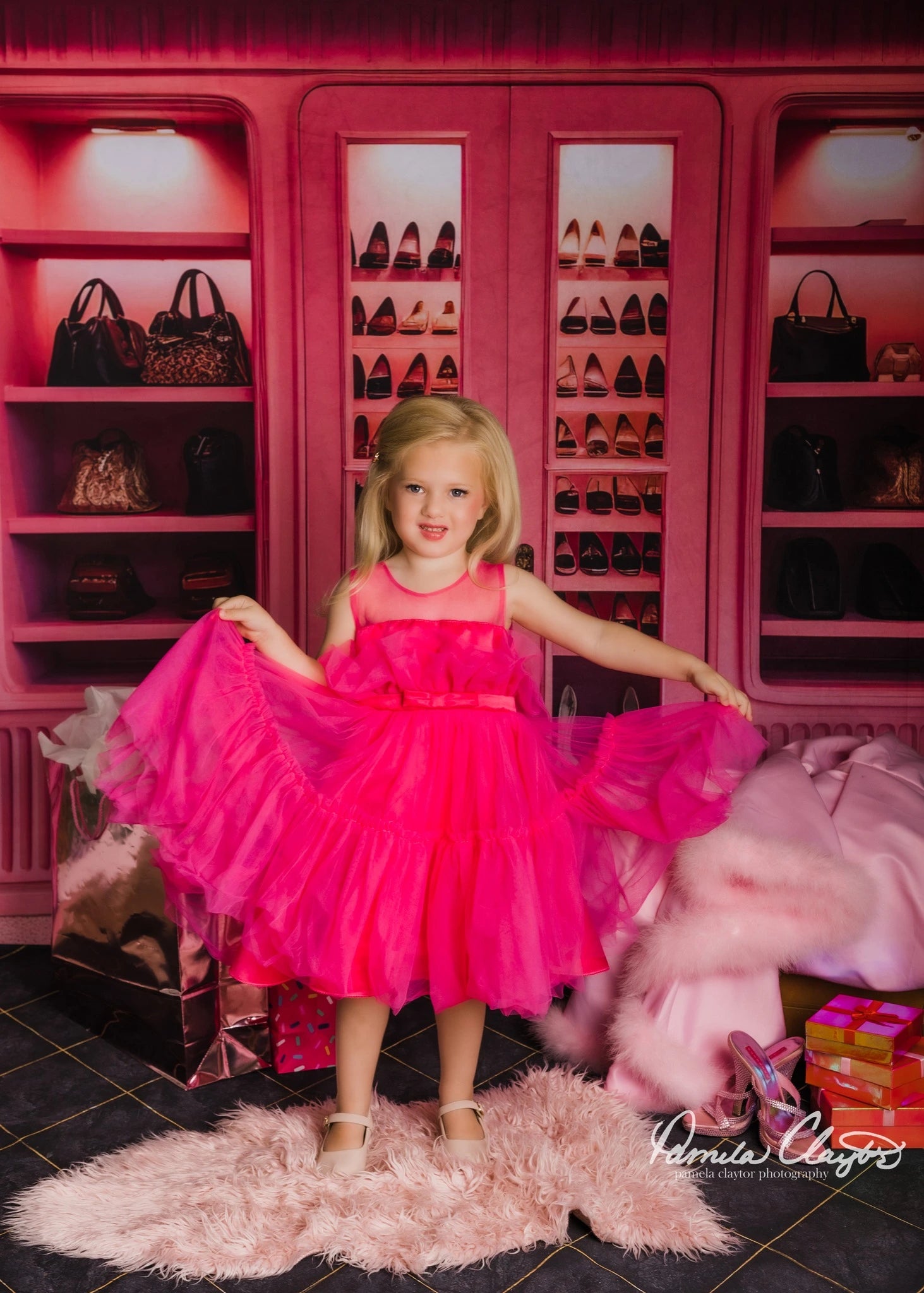 Kate Princess Pink Room Backdrop Designed by Chain Photography