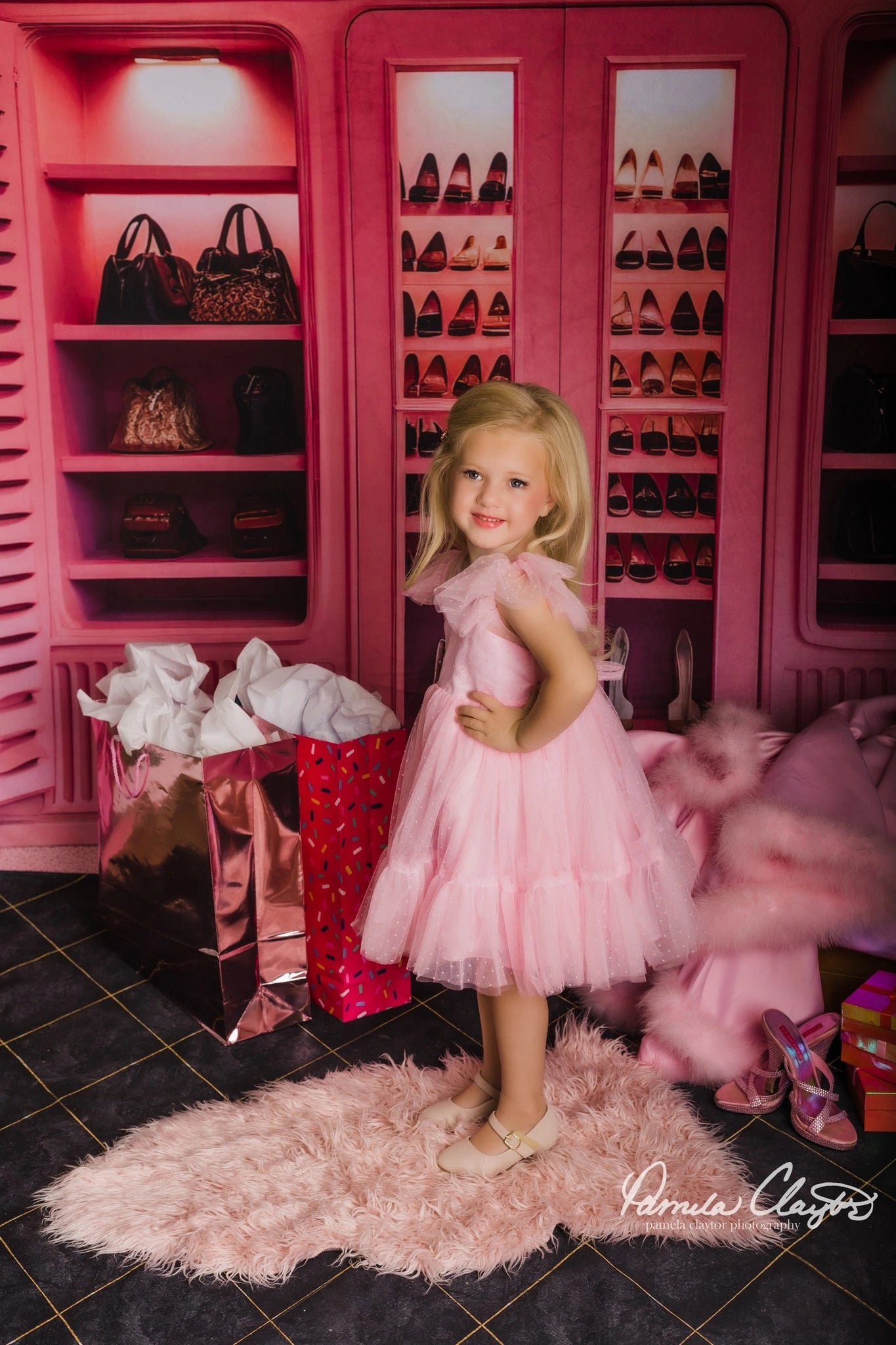 Kate Princess Pink Room Backdrop Designed by Chain Photography