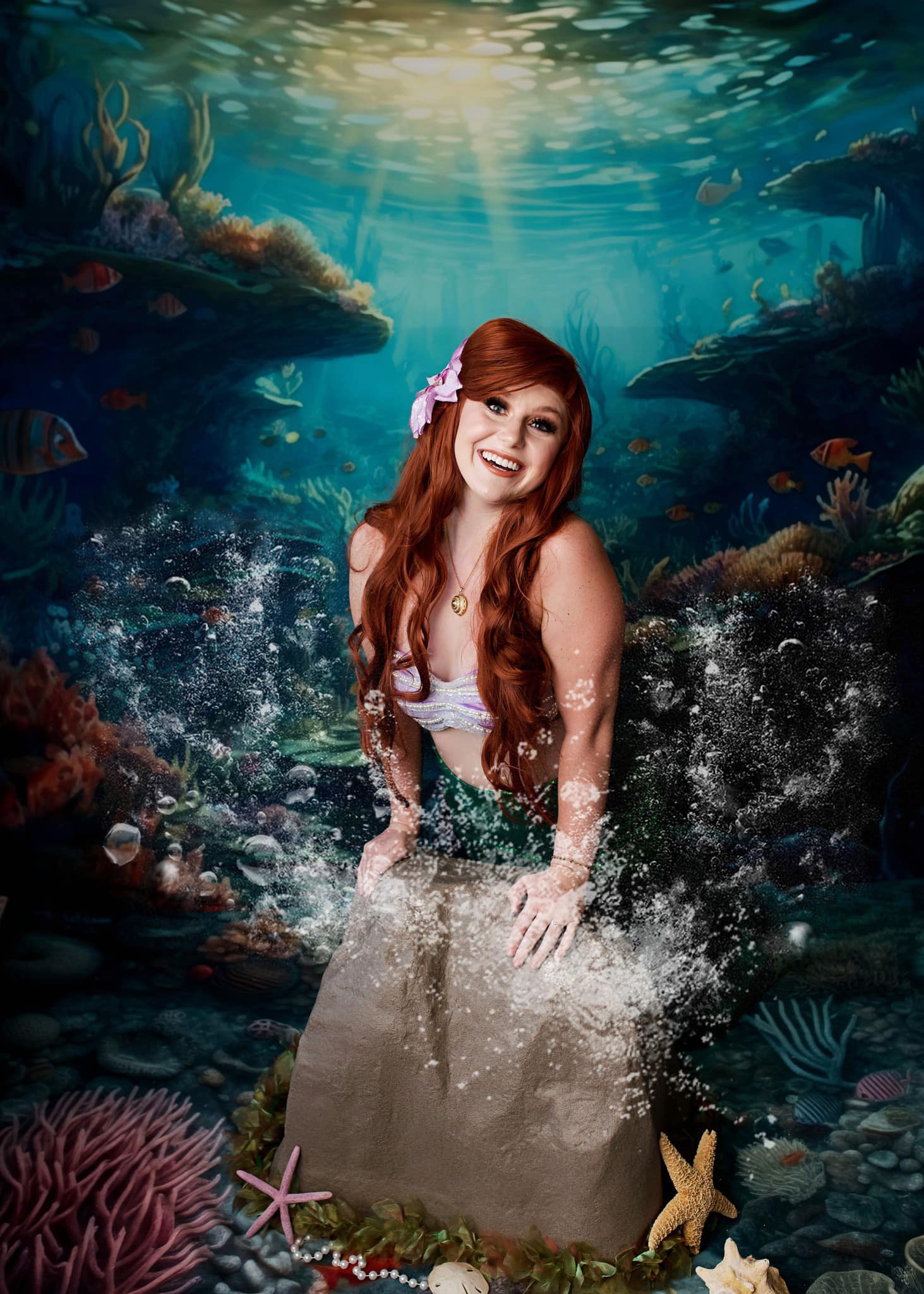 Kate Underwater World Backdrop+Ocean Reef Floor Designed by Mandy Ringe Photography -UK